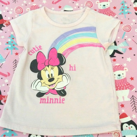 Girls Disney rainbow Minnie Mouse shirt. - Picture 4 of 8